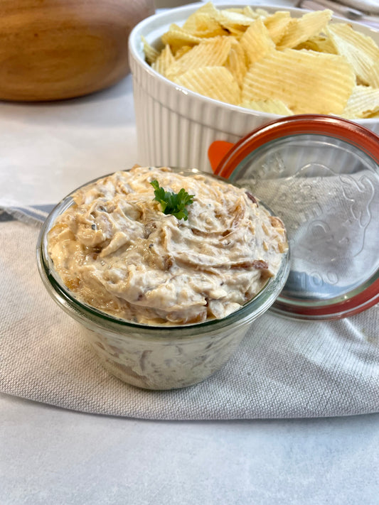 Caramelized Onion Dip served with Ruffles